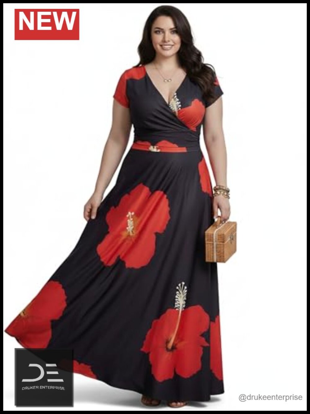 KOH KOH Womens Long Modest Floor Length Flowing Summer Print Maxi Dress